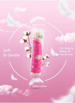ENJOY "ENJOY Cotton Rounds – Soft & Gentle Cotton Pads for Skincare & Makeup Removal, 80pcs"  - Image 3