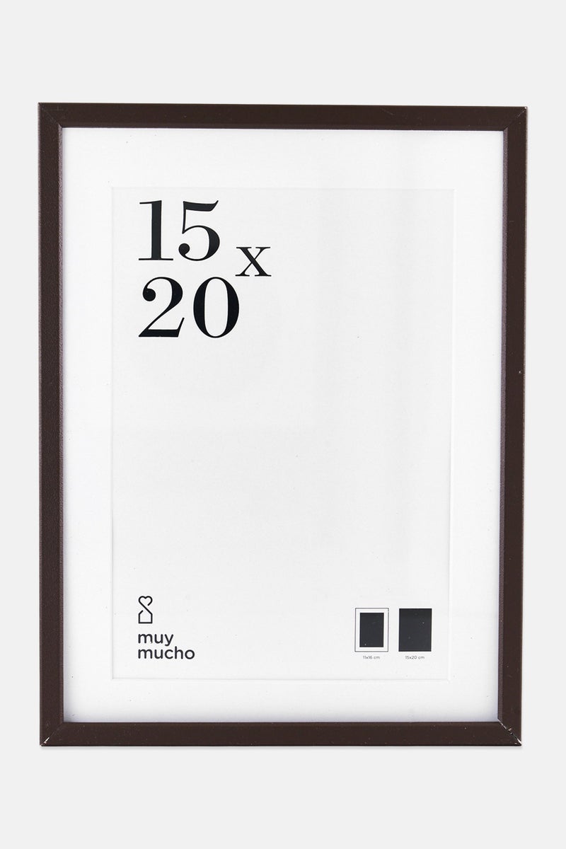 Muy Mucho Metal Photo Frame 15 x 20 cm, Brown - Image 1
