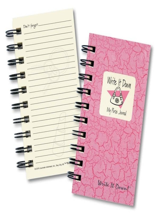 Write it Down series by Journals Unlimited, Guided Journal, My Purse Journal, Mini-Size 3”x5.5”, Pink Hard Cover, Made in USA - Image 1