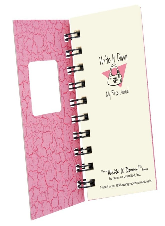 Write it Down series by Journals Unlimited, Guided Journal, My Purse Journal, Mini-Size 3”x5.5”, Pink Hard Cover, Made in USA - Image 3