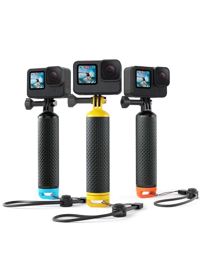 Sametop Floating Handle Grip Floaty Stick Waterproof Handler Accessory Compatible with GoPro Hero 13, 12, 11, 10, 9, 8, 7, 6, 5, 4, Session, 3+, 3, Hero(2018), Max, DJI Osmo Action Cameras (Yellow) - Image 1