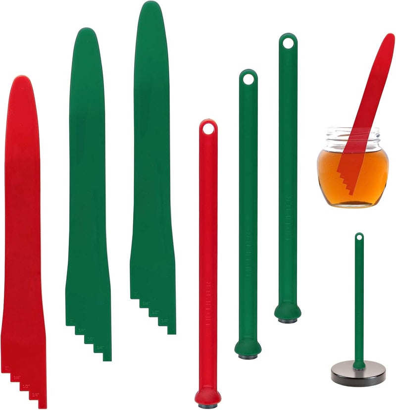 Catcan 6 PCS Canning Tools and Equipment Include 3 Pcs Canning lid Magnetic lifter and 3 Pcs Bubble Popper for Canning Heat Resistant Home Easy Canning Kits (Green and Red) - Image 1