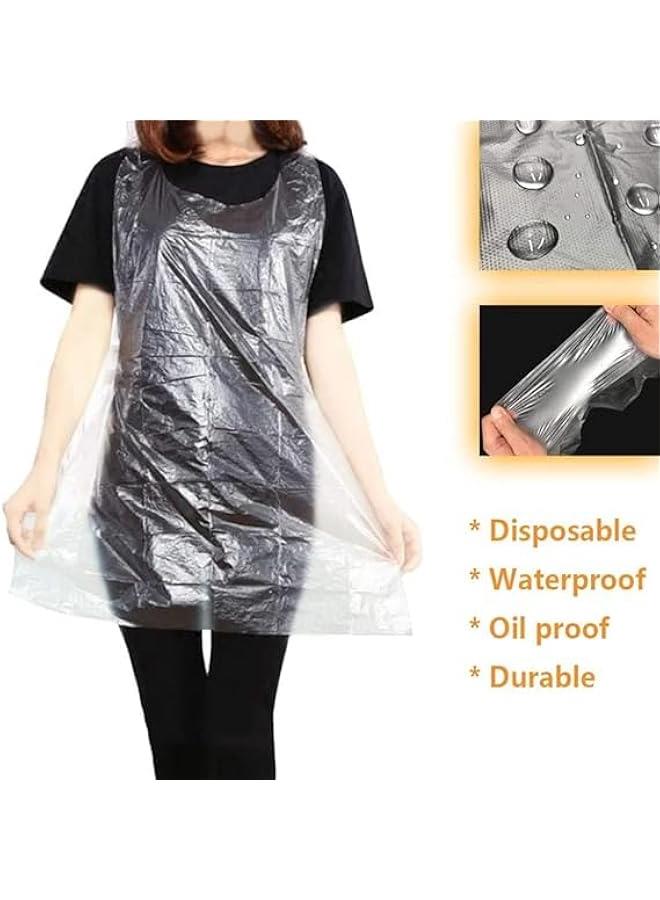 BWSJ Disposable Aprons Waterproof Plastic Apron For ting Cooking Housework and Picnics  Individually aged，50 - Image 2