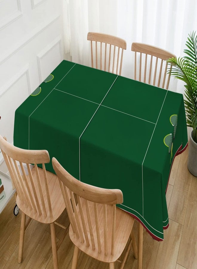 Hafangry Tennis Court Tablecloth Tennis Themed Birthday Party Decoration Indoor Outdoor Table Cover Home Dining Room Kitchen Table Decor-60×84inch - Image 2