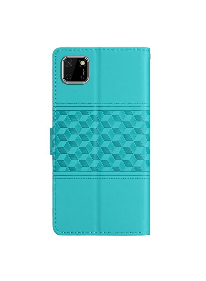 اس-توب جراب لهاتف Huawei Y5p، جراب هاتف من الجلد المنقوش بالألماس مع حبل تعليق - Image 3