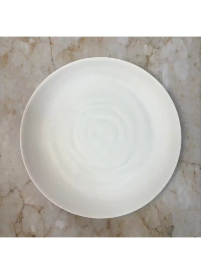 Dynasty' Dynasty Melamine Italy Designed 11 Inch Pizza Plate- White  - Image 2