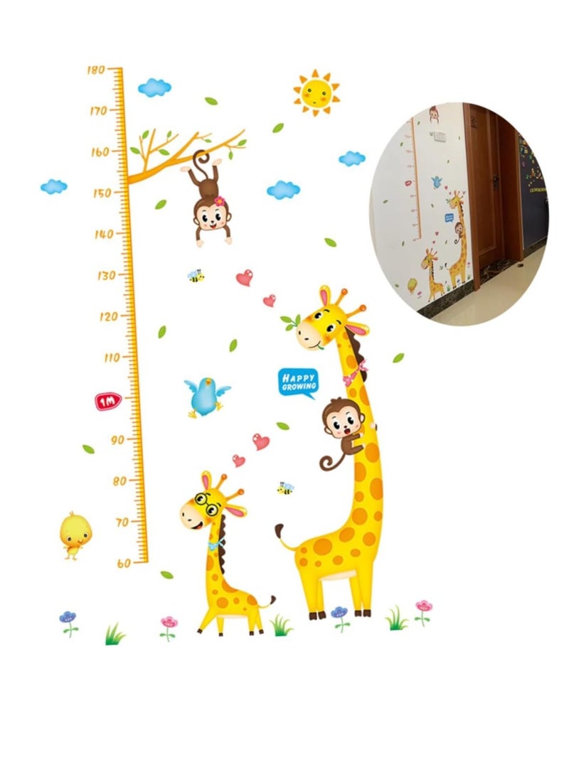 Gonice Height Growth Chart Wall Sticker, Self-Adhesive Children Living Baby Room Decoration Animals Cartoon Wall Stickers Kids Measuring Ruler Height Decals Removable Wallpaper  - Image 5