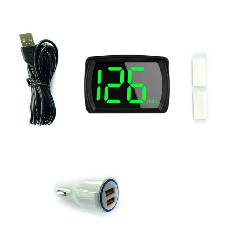 Shkalacar Car HUD Headup Display KM/H MPH GPS Digital Speedometer with LED Large Font Display for Car Truck SUV Motorcycle - Image 2