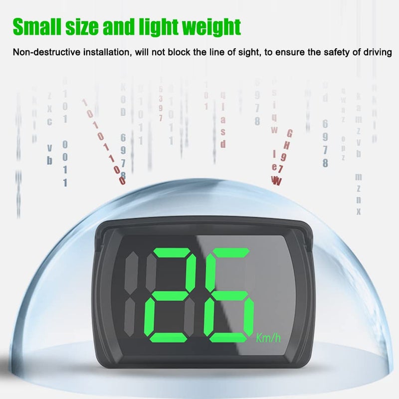 Shkalacar Car HUD Headup Display KM/H MPH GPS Digital Speedometer with LED Large Font Display for Car Truck SUV Motorcycle - Image 4