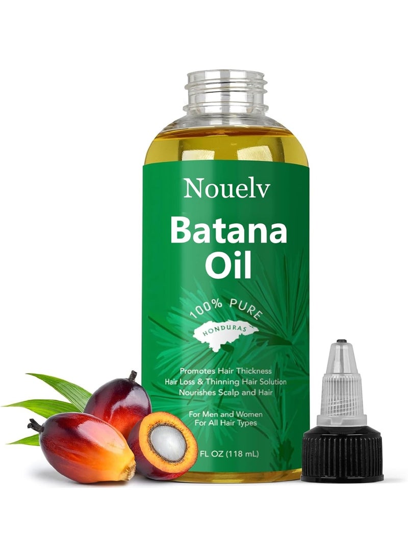 Nouelv Batana Oil for Hair Growth – 100% Pure & Natural Raw Batana Oil from Honduras, Thickens & Strengthens Hair – Deeply Moisturizing Hair Oil for All Hair Types – 4 FL OZ – Unrefined & Cold-Pressed  - Image 1