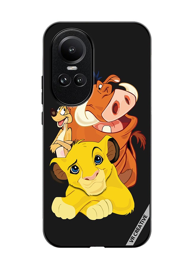 VR CREATIVE Protective Case Cover For Oppo Reno 10 Pro Star Cutouts Lion King Group Design Multicolour - Image 1