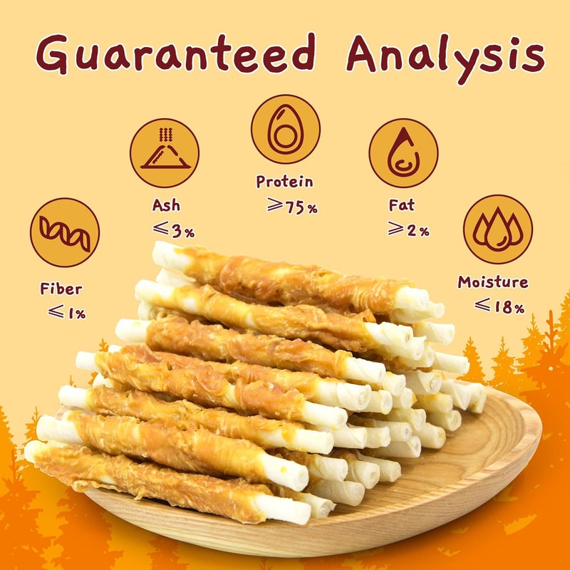 Jungle Calling Dog Treats, Chicken Wrapped Rawhide Sticks Dog Chews, Rawhide Chewy Training Snacks for Small, Medium & Large Dogs, 2 lbs (3 Packs) - Image 4