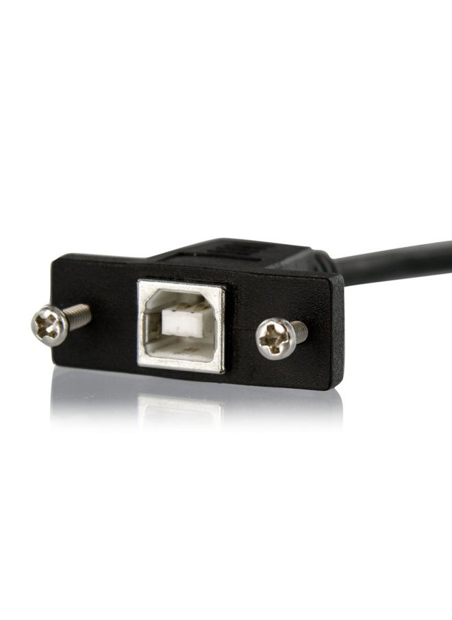 StarTech 3 ft Panel Mount USB Cable B to B - F/M - Panel Mount USB Extension USB-B Female to USB-B Male Adapter Cable - USB-B (F) Port (USBPNLBFBM3)  - Image 2