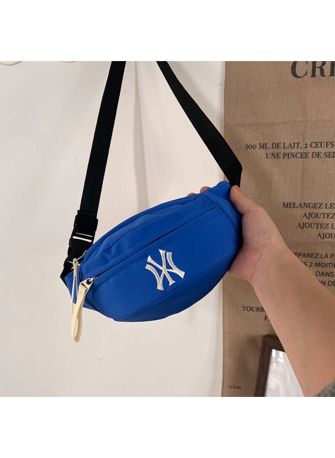 Fashion Children's Crossbody Bag Casual Mini Chest Bag 2024 Boys Handsome Small Satchel Coin Purse Waist Bag-Color:Blue  - Image 1