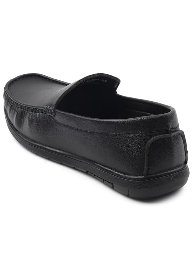 Liberty Fortune CLASSIK-1E Loafer Shoes for Men -  Black, Non-Lacing Casual Formal Slip-On Loafers Stylish Shoes Ideal for Office, Party, Wedding, Kurta - Comfortable Lightweight - Image 3