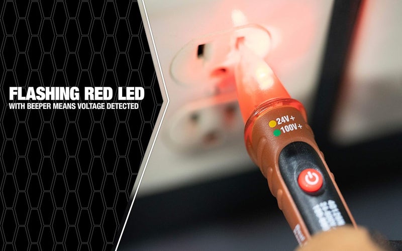 Southwire 40126N NCV Non-Contact Voltage Dual Range Pen Type Detector with Flashlight; 24-600V AC - Image 3