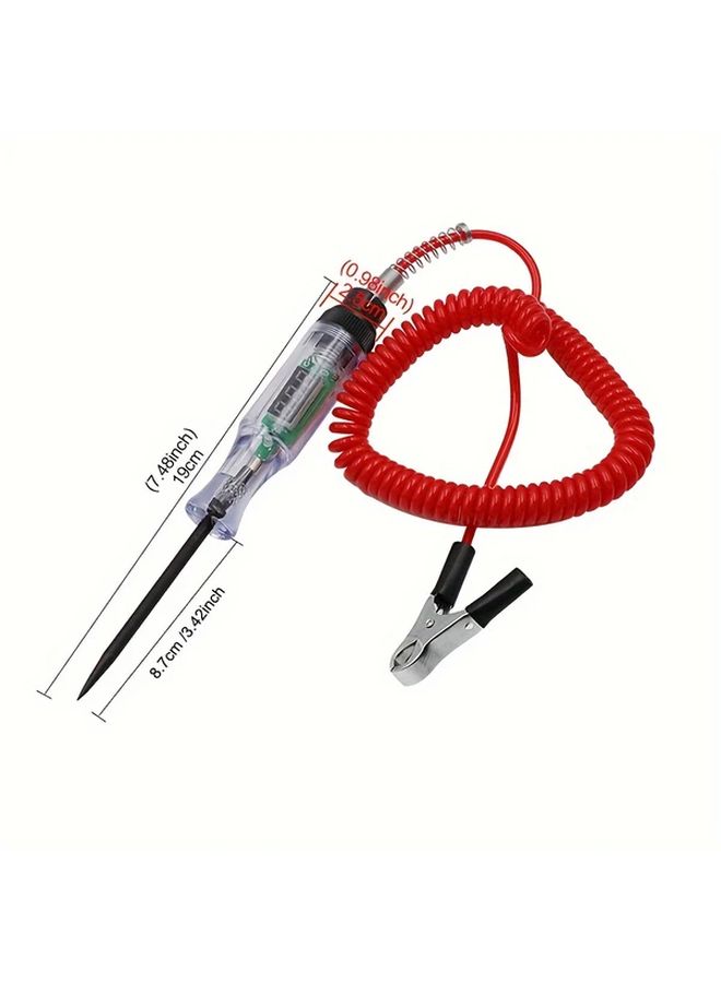 Digital Circuit Tester Pen 6 24V DC Automotive Electrical Test Tool with LCD Display Heavy Duty Black - Image 2
