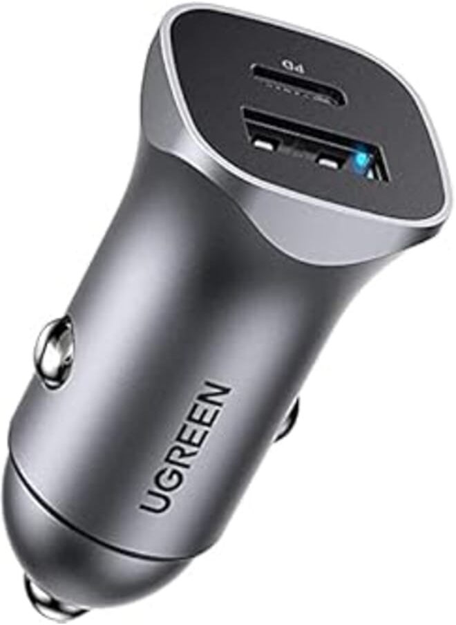 Ugreen UGREEN PD Fast Car Charger, 20W USB C and USB a Dual Ports Metal Mini Car adapter 