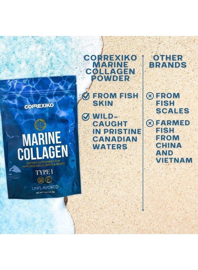 CORREXIKO Hydrolyzed Marine Collagen Peptides Powder. Canadian Wild-Caught Fish Skin(Not Scales)-Colageno Hidrolizado en Polvo- Vital Protein Supplement for Skin, Hair, Joints and Digestion- Marine Powder (5oz) - Image 5