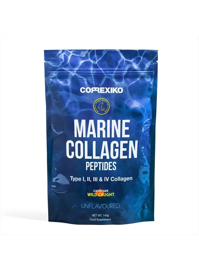 CORREXIKO Hydrolyzed Marine Collagen Peptides Powder. Canadian Wild-Caught Fish Skin(Not Scales)-Colageno Hidrolizado en Polvo- Vital Protein Supplement for Skin, Hair, Joints and Digestion- Marine Powder (5oz) - Image 1