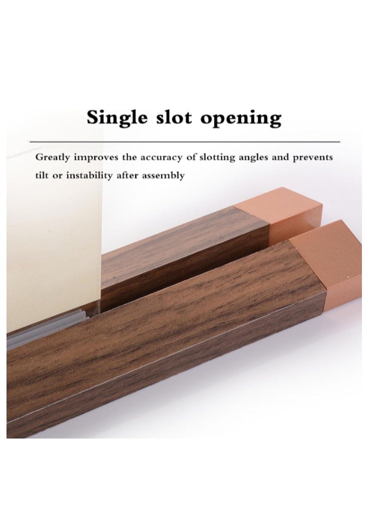 Acrylic Tabletop Stand, Acrylic Sign Holder, Acrylic Tabletop Display Pieces, Clear Visibility, with Solid Wood Base, T-Stand, for Restaurants, Hotels, Menus, Photos 21*14.8 - Image 4