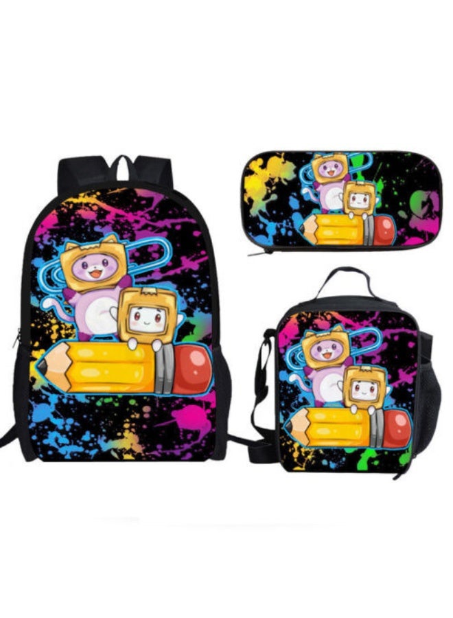 general 2025-2026 lankybox backpack pencil case satchel three-piece suit leisure sports travel backpack student school backpack  - Image 1