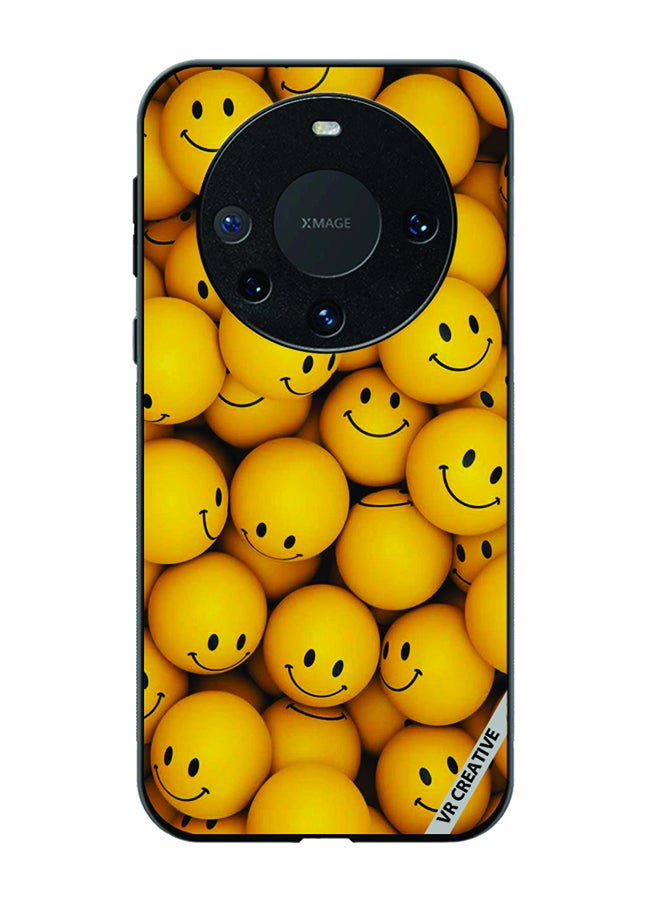 VR CREATIVE Protective Case Cover For Huawei Mate 60 Pro Smiley Design Multicolour - Image 1