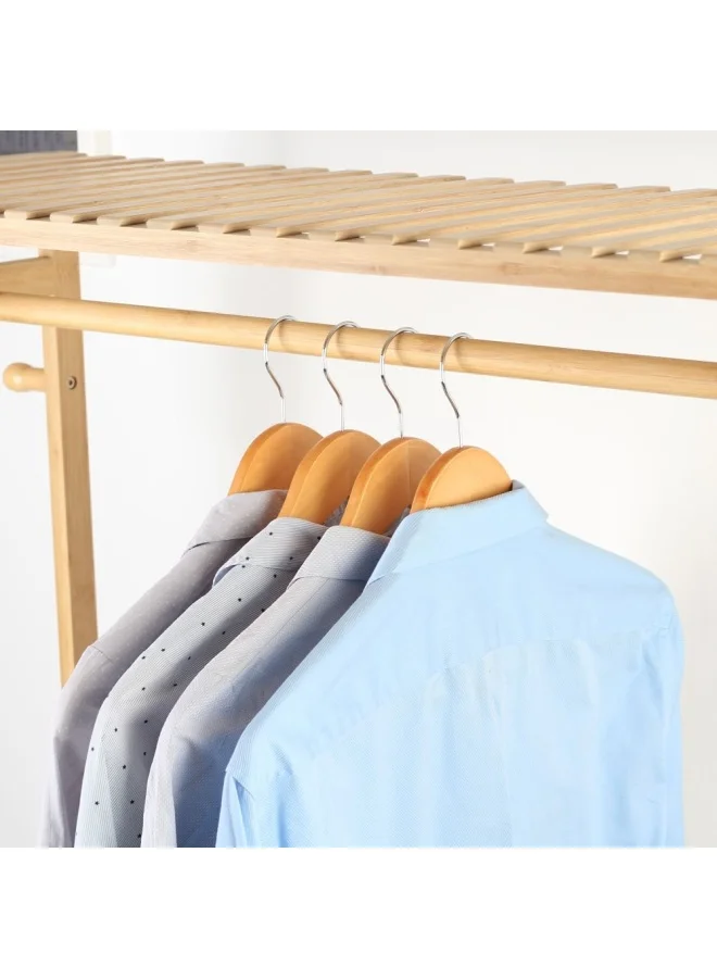 DANUBE HOME Magnus Set Of 8 Wood Hanger Natural 44.5X23X1.2Cm