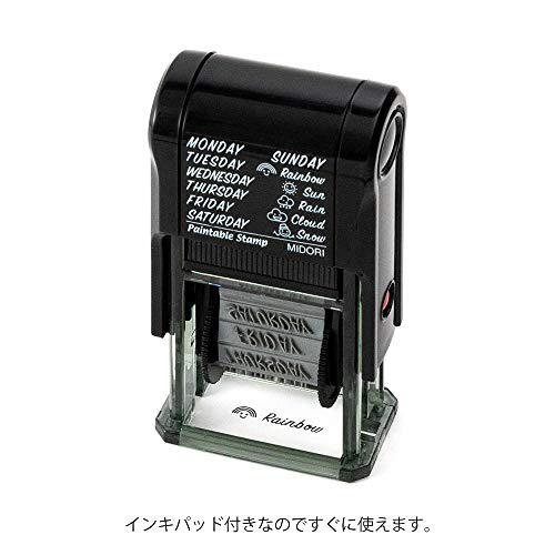 Midori 35375006 Rotating Stamp, Day and Weather Pattern - Image 2