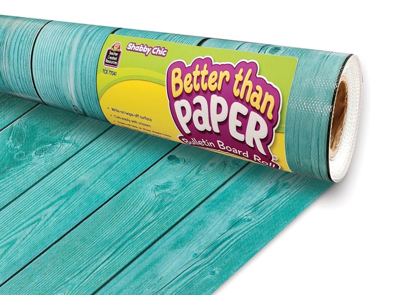 Teacher Created Resources Shabby Chic Wood Better Than Paper Bulletin Board Roll (TCR77041) - Image 1