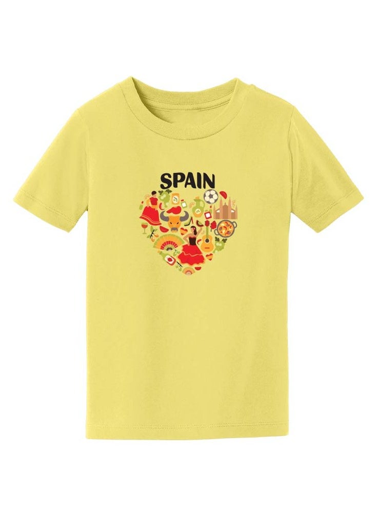 Generic - Spain Kids T-Shirt for Boys - Round Neck Short Sleeve Cotton T-Shirt - Soft and Comfortable Kids Boys Tshirt - Perfect for Spanish Souvenirs - Image 1