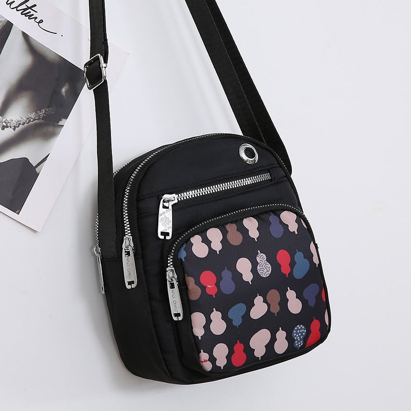 Women's Multi-layer Crossbody Bag Lightweight Oxford Fabric Phone Wallet - Image 4