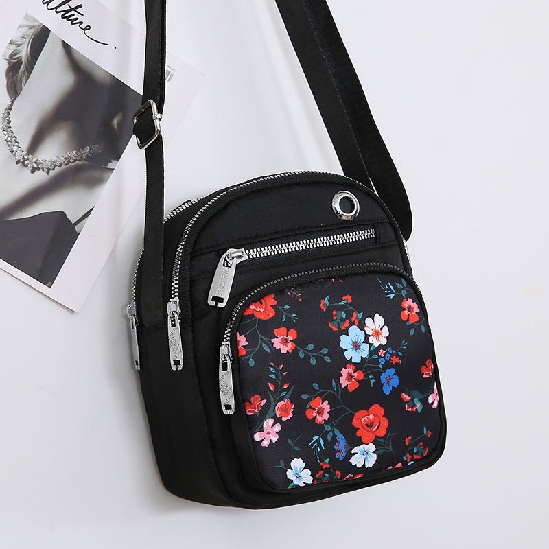 Women's Multi-layer Crossbody Bag Lightweight Oxford Fabric Phone Wallet - Image 3