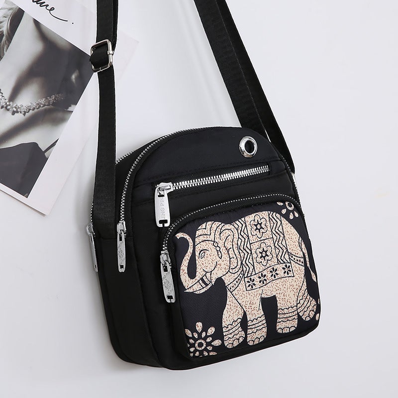 Women's Multi-layer Crossbody Bag Lightweight Oxford Fabric Phone Wallet - Image 2
