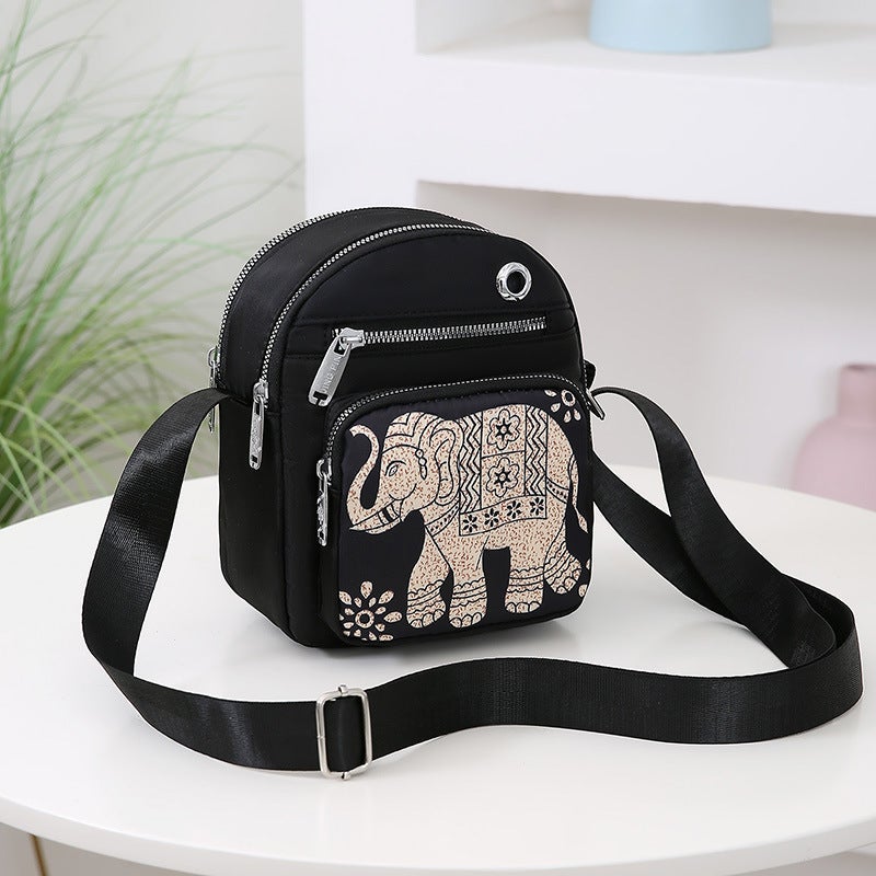 Women's Multi-layer Crossbody Bag Lightweight Oxford Fabric Phone Wallet - Image 1