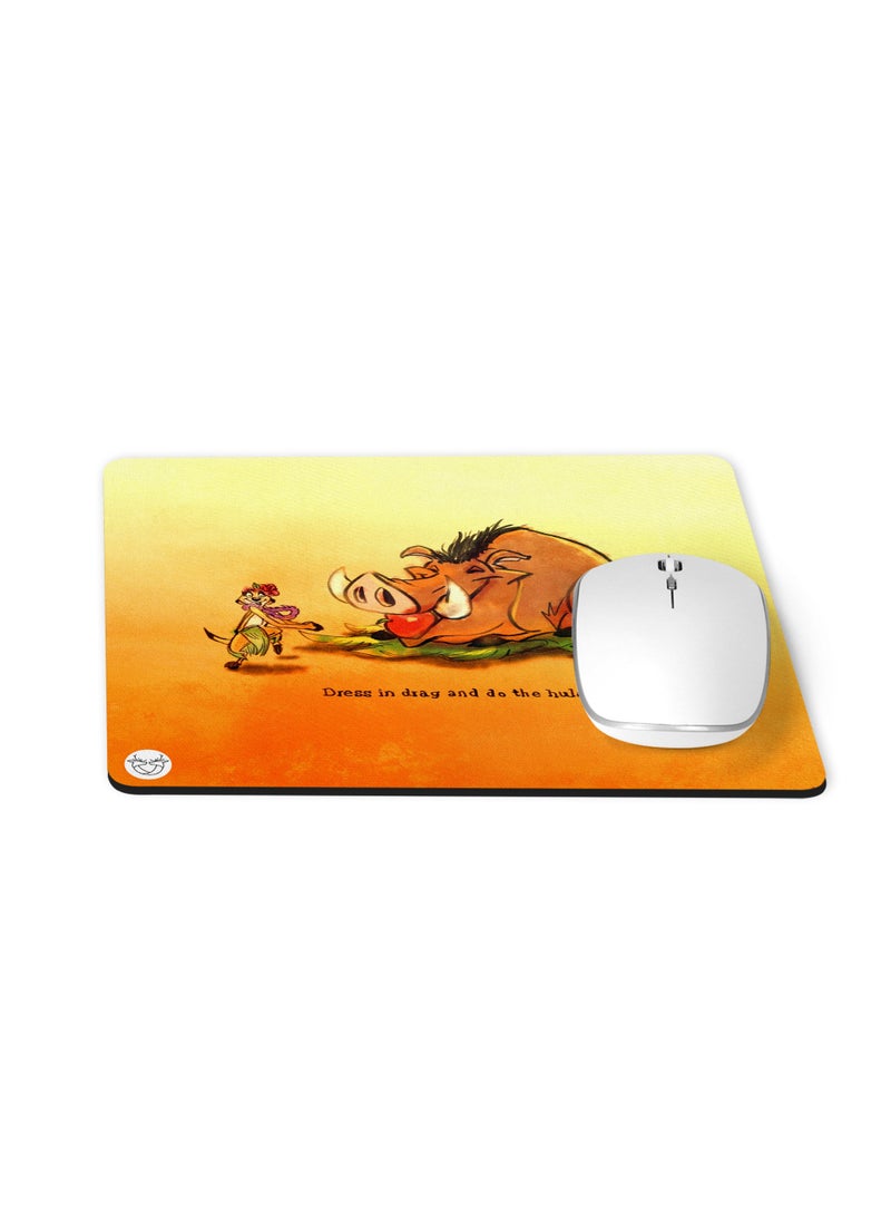 Reeman Design Mouse pad printed with Timon and Pumbaa design 