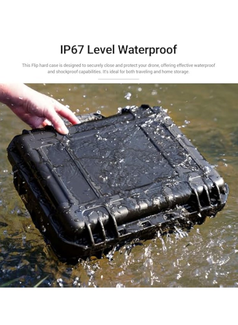 Waterproof Hard Case for DJI Flip, Drone Waterproof Hard Carrying Case, Compatible with 7 Batteries and Other Flip Accessories, Drone Accessories for DJI Flip and RC2/RC/RC-N3/N2/N1 - Image 5