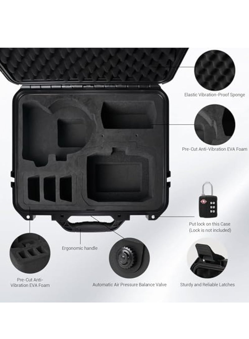 Waterproof Hard Case for DJI Flip, Drone Waterproof Hard Carrying Case, Compatible with 7 Batteries and Other Flip Accessories, Drone Accessories for DJI Flip and RC2/RC/RC-N3/N2/N1 - Image 4