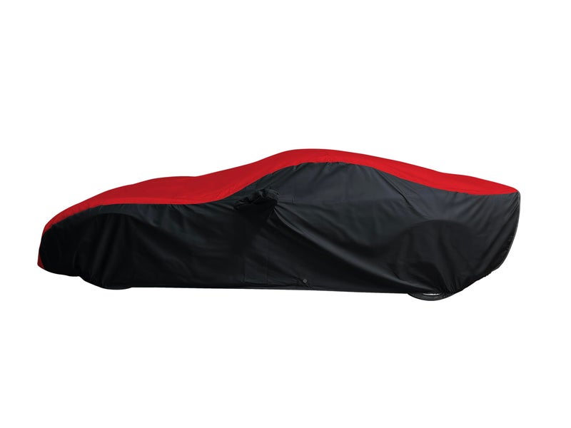 SR1 Performance C6 Corvette Car Cover - Indoor/Outdoor Protection Ultraguard Plus 300 Denier Water Resistant - Custom Fit for 2005-2013 C6, Grand Sport, ZR1, Z06 Corvettes (Red/Black) - Image 4