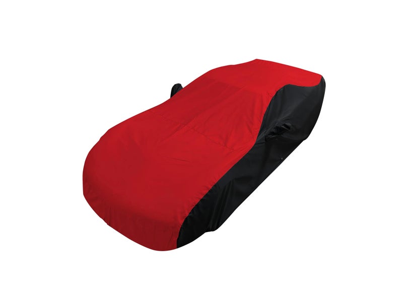 SR1 Performance C6 Corvette Car Cover - Indoor/Outdoor Protection Ultraguard Plus 300 Denier Water Resistant - Custom Fit for 2005-2013 C6, Grand Sport, ZR1, Z06 Corvettes (Red/Black) - Image 1