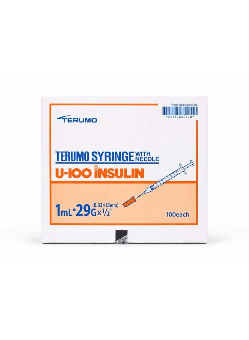 1mL Insulin Syringe 29G x 1/2" (0.33 x 13mm) | Sterile Syringe with Needle | 100PCS