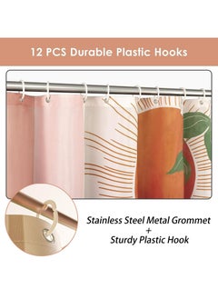 Dominy Shower Curtain Sun Moon Shower Curtain for Bathroom 180 * 180CM Machine Washable Waterproof Fabric Curtain for Home Bathroom Hotel Decor, Floral Shower Curtain with Hooks  - Image 3