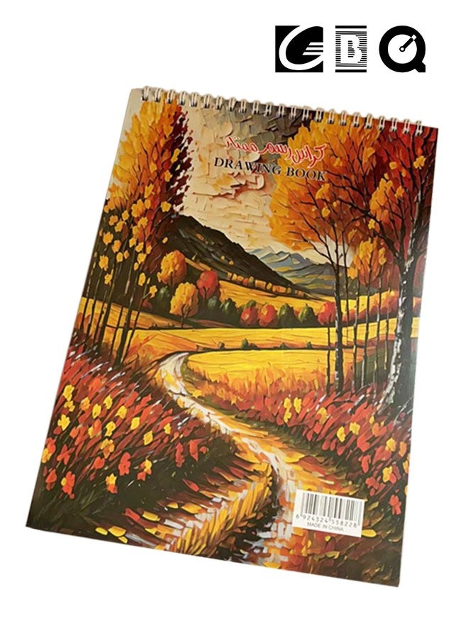 GBQ A4(21*29cm）Drawing Book Contains 50Sheets/Book Sketchbooks Spiral Bound Hardcover Art Books - Image 1
