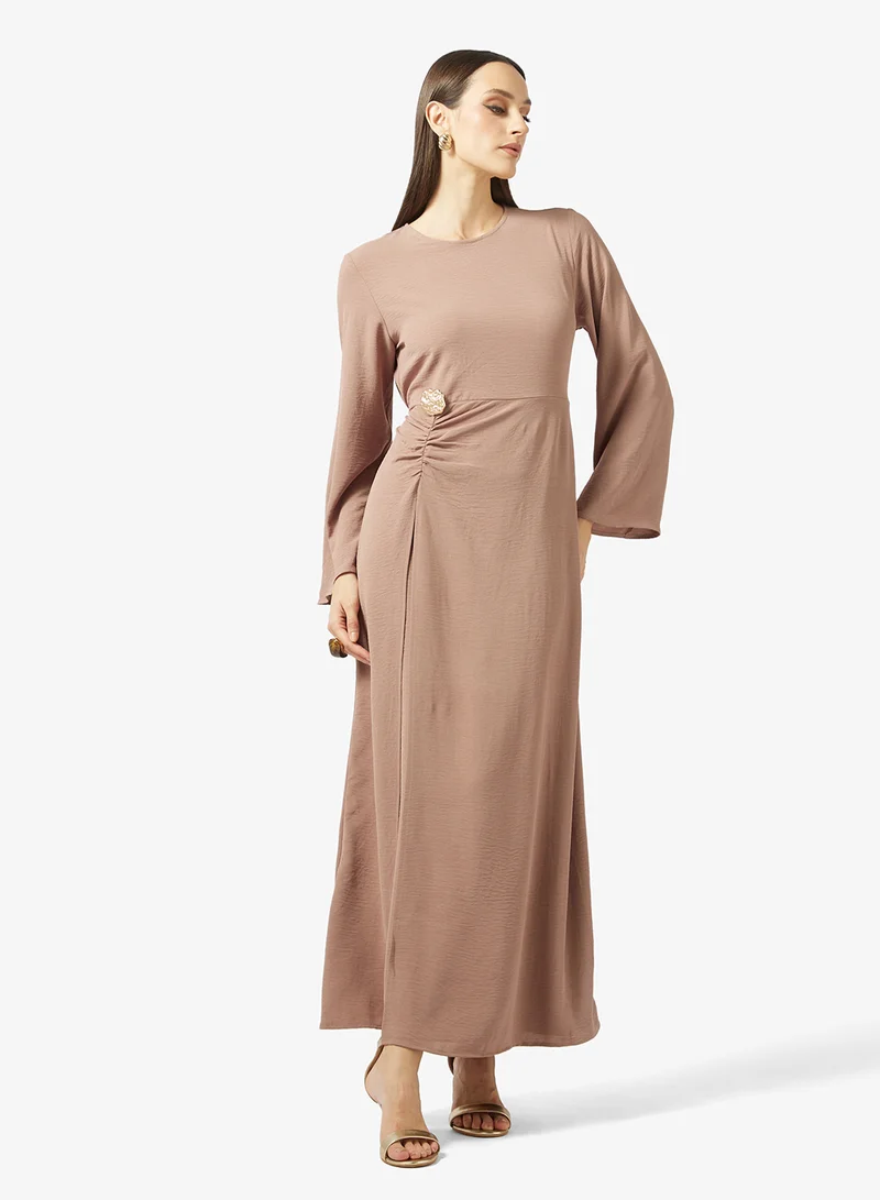 خزانة Sniched Waist Dress With Back Tie