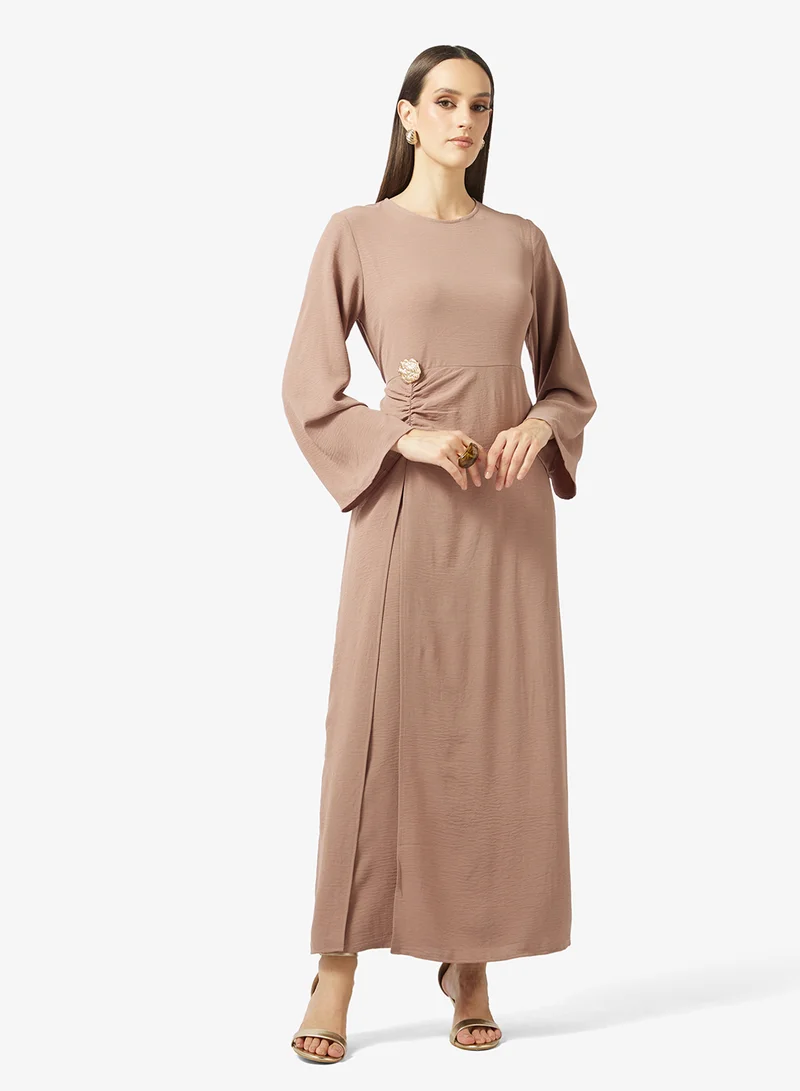 Khizana  Sniched Waist Dress With Back Tie for Women | Best Price UAE