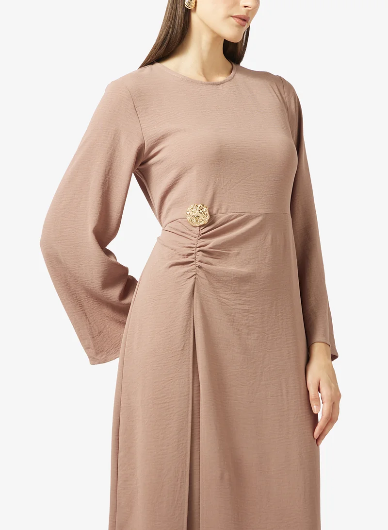 Khizana  Sniched Waist Dress With Back Tie for Women | Best Price UAE