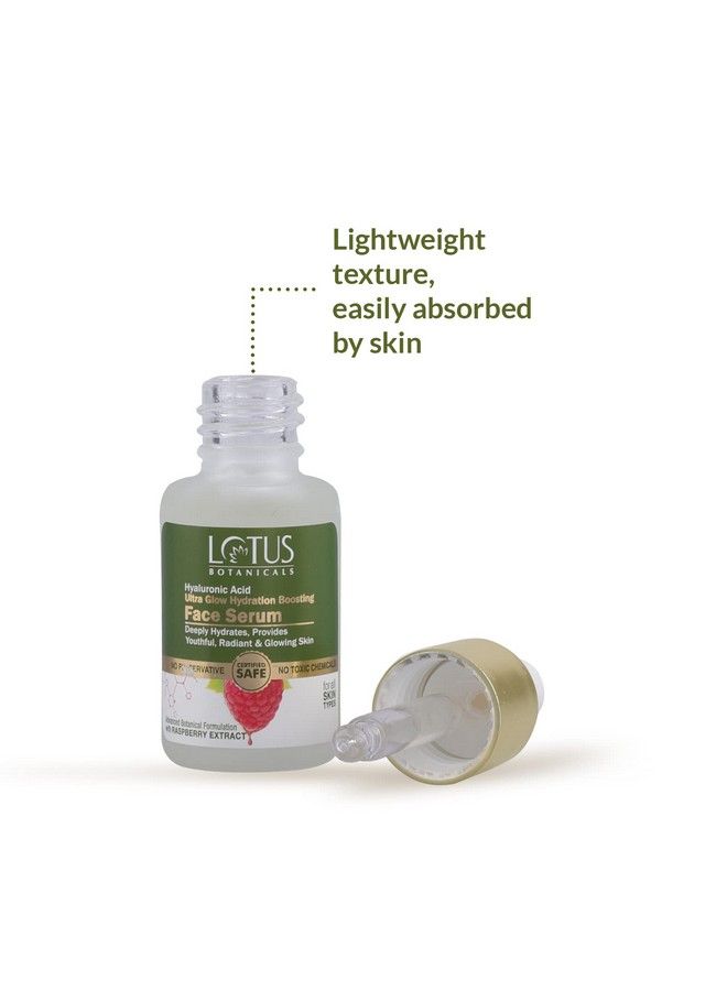 LOTUS BOTANICALS Hyaluronic Acid & Raspberry Ultra Glow & Hydration Boosting Serum ; All Skin Type;Paraben & Sulphate Free; 14Ml  - Image 3