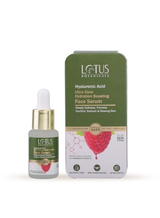 LOTUS BOTANICALS Hyaluronic Acid & Raspberry Ultra Glow & Hydration Boosting Serum ; All Skin Type;Paraben & Sulphate Free; 14Ml  - Image 2
