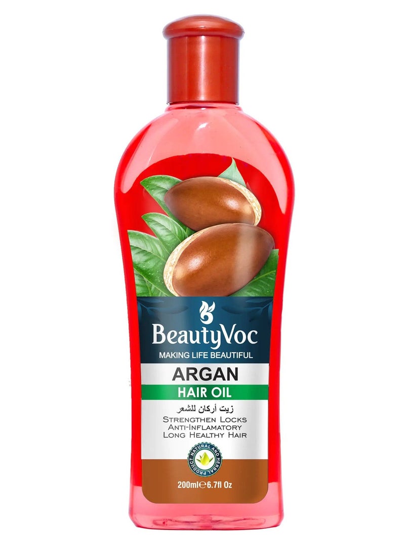 BEAUTY VOC Argan Hair Oil and Manageable Hair, Enriched Antioxidants and Fatty Acids Deeply Hydrate and Nourishes Hair, Repair Damaged Hair and Reduce Frizz, 200ml  - Image 2