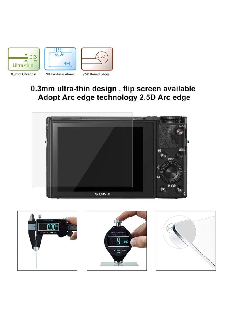 Screen Protector Compatible with Sony ZV1F ZV-1 ZV1 ZV1 II ZV-E10 ZVE10 Mirrorless Camera Camera Full-Frame Camera 9H Tempered Glass Anti-Bubble Anti-scratch Anti-fingerprint